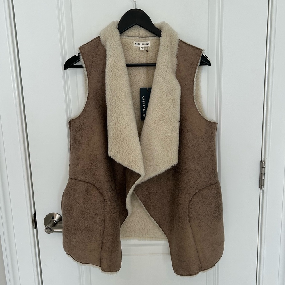 Artisan NY Faux Suede and Sherpa Vest